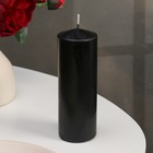 Свеча - цилиндр, 5х15 см, черная лакированная, 14 ч - Фото 2