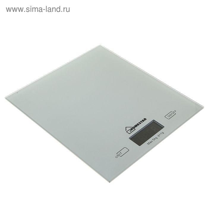 Весы кухонные HOMESTAR HS-3006, электронные, до 5 кг, серебристые - Фото 1