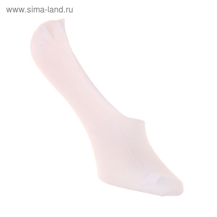 Носки-невидимки спортивные А114п, цвет белый, р-р 20-22 - Фото 1