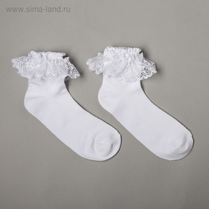 Носки детские, цвет белый, размер 8-10 (6-9 мес) - Фото 1