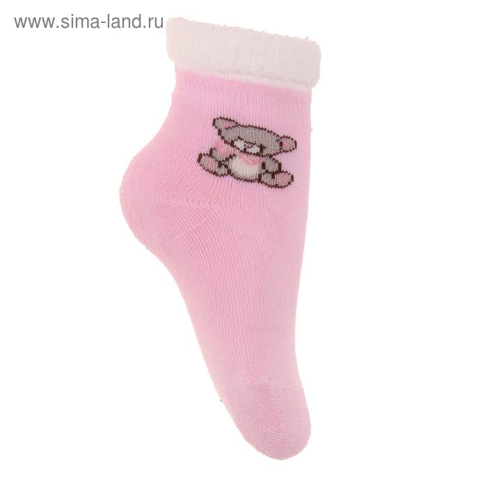 Носки детские махровые розовый, размер 10-12 - Фото 1