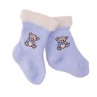 Носки детские махровые, голубой, размер 4-6 (0-3 мес) - Фото 1