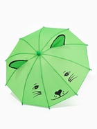 Зонт детский механический «Животные», r — 24 см, с ушками, цвет МИКС - Фото 1