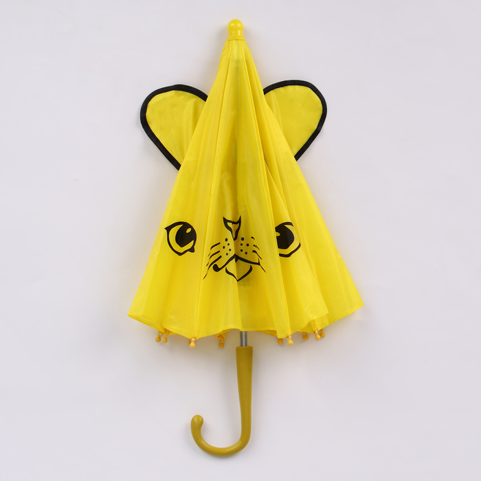 Зонт детский механический «Животные», r=25см, с ушками, цвет МИКС - фото 1883278358