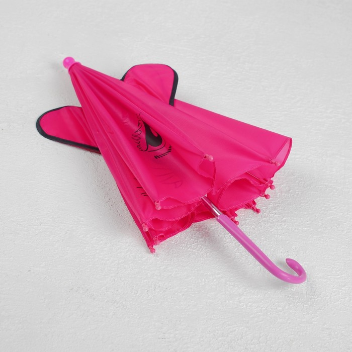 Зонт детский механический «Животные», r=25см, с ушками, цвет МИКС - фото 1883278345
