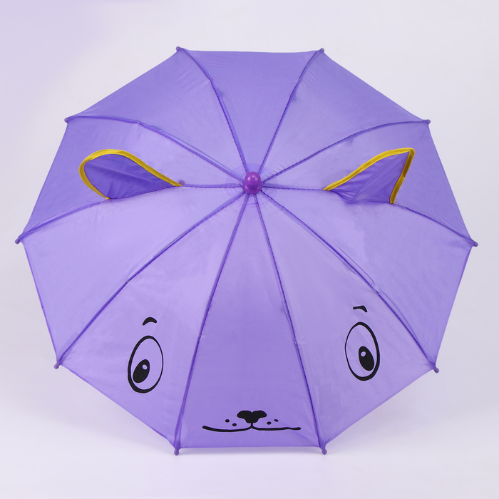 Зонт детский механический «Животные», r=25см, с ушками, цвет МИКС - фото 1883278365