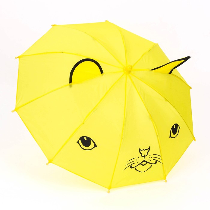 Зонт детский механический «Животные», r=25см, с ушками, цвет МИКС - фото 1905386089