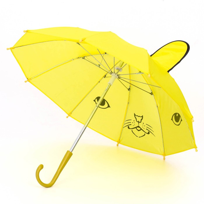 Зонт детский механический «Животные», r=25см, с ушками, цвет МИКС - фото 1883278350