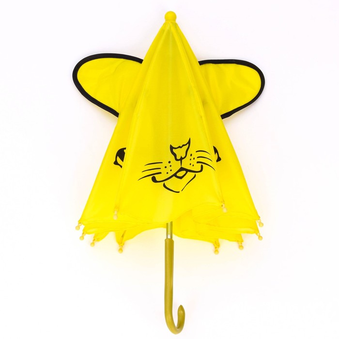 Зонт детский механический «Животные», r=25см, с ушками, цвет МИКС - фото 1883278351