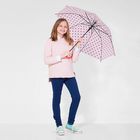 Зонт детский полуавтоматический "Горошек", r=45см, цвет красный - Фото 1