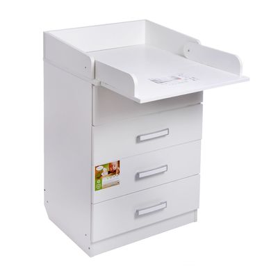 Комод детский пеленальный Фея 1560, 4 выдвижных ящика, цвет белый