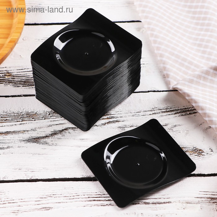 Форма одноразовая для фуршетов Forma, 10 мл, 6,6×8 см, цвет чёрный - Фото 1