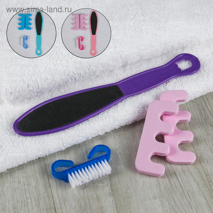 Набор для педикюра, 4 предмета, цвет МИКС - Фото 1