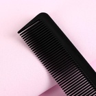 Расчёска с металлическим хвостиком, 20(±1) × 2.5 см, чёрная - Фото 2