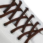 Шнурки для обуви круглые, d = 4,5 мм, 130 см, пара, цвет чёрно-коричневый - Фото 1