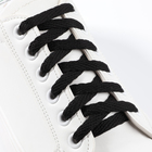 Шнурки для обуви плоские, 8 мм, 70 см, фасовка 25 шт, цвет чёрный - фото 317946698