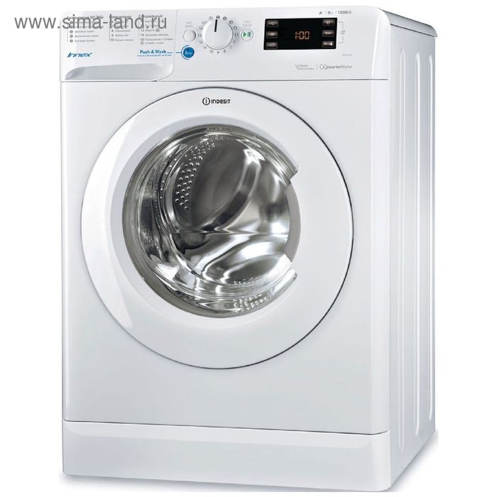 Стиральная машина Indesit BWSE 81082 L B, класс A+, 1000 об/мин, 8 кг, белая - Фото 1