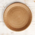 Бумажная тарелка крафт 23×23 см - Фото 2