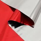 Полисилк односторонний, цвет красный + серебро, 1 х 20 м - Фото 2