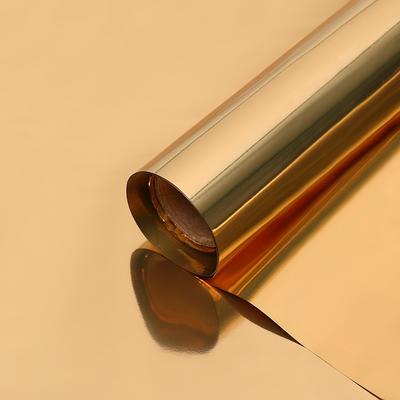 Полисилк двухсторонний золото + золото, для упаковки подарков, 1×20 м