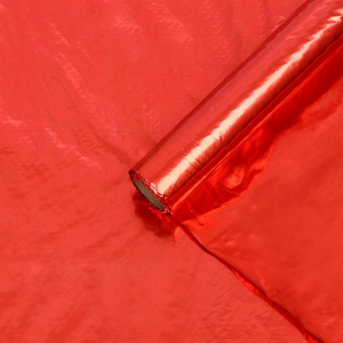 Полисилк двухсторонний, цвет красный + красный, 1 х 20 м - Фото 1