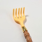 Массажёр - чесалка, универсальный, с ложкой, деревянный, 47×4×3 см, жёлтый - Фото 4