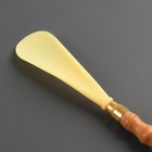 Массажёр - чесалка, универсальный, с ложкой, деревянный, 47 × 4 × 3 см, цвет жёлтый - фото 8212558