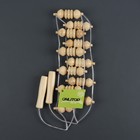 Массажёр-лента, 11 звеньев, 100 × 6 × 2 см, деревянный 260992