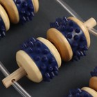 Массажёр-лента для спины, 9 звеньев, деревянный, с шипами, 84×7.5×3 см, МИКС - Фото 4