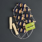 Массажёр-лента для спины, 9 звеньев, деревянный, с шипами, 84×7.5×3 см, МИКС - Фото 5