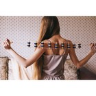 Массажёр-лента для спины, 9 звеньев, деревянный, с шипами, 84×7.5×3 см, МИКС - Фото 7