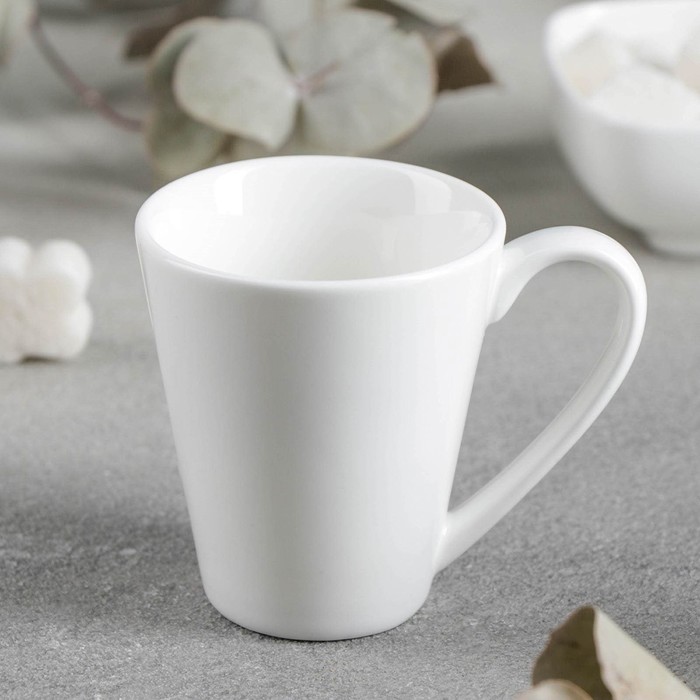 Чашка фарфоровая кофейная Wilmax, 110 мл, цвет белый