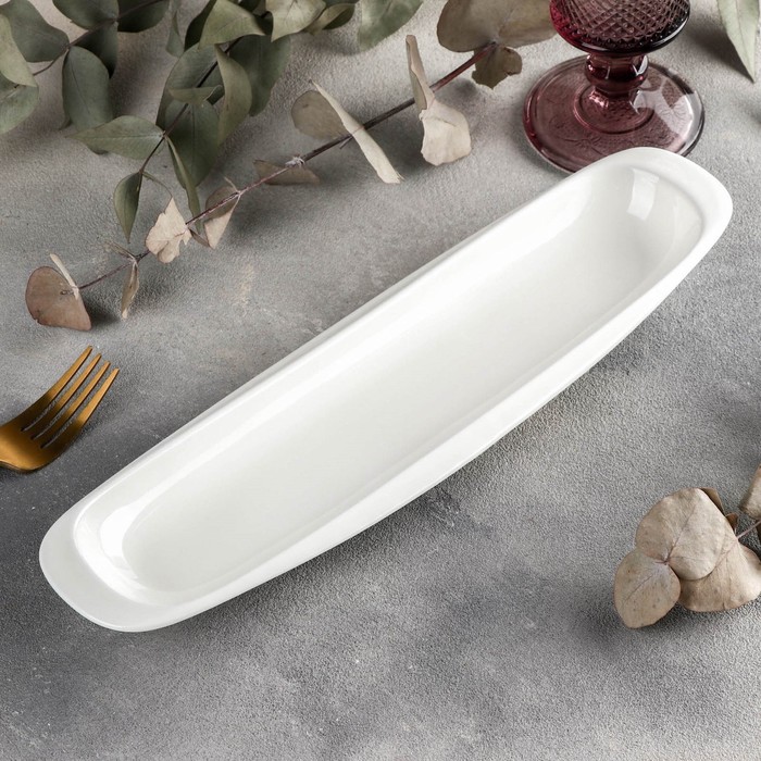 Блюдо фарфоровое Wilmax, d=33 см, цвет белый - Фото 1