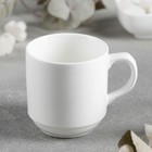 Кружка штабелируемая Wilmax, 250 мл, фарфор, белая - Фото 1