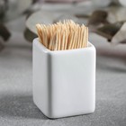 Подставка фарфоровая для зубочисток Wilmax, 4×5 см, цвет белый - Фото 2