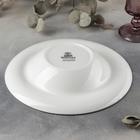 Тарелка фарфоровая глубокая Undina, 450 мл, d=25,5 см, цвет белый - Фото 3