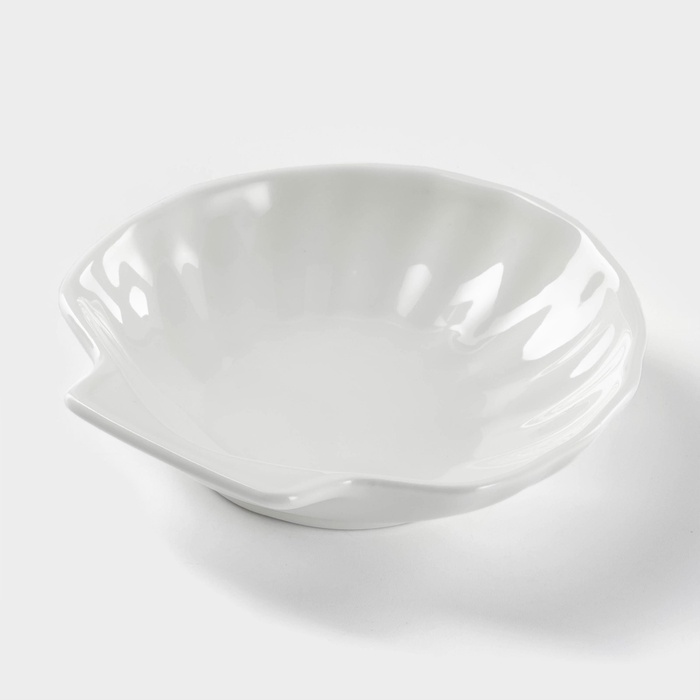 Блюдо-ракушка фарфоровое Wilmax Shelley, d=13 см, белое - Фото 1