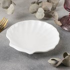 Блюдо-ракушка фарфоровое Wilmax Shelley, d=15 см, цвет белый - Фото 2