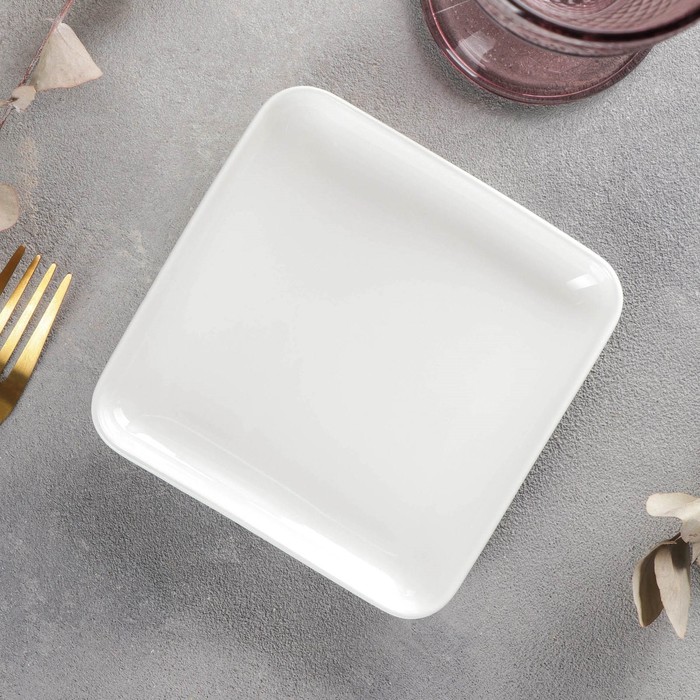 Блюдо фарфоровое Wilmax, 13×13 см, цвет белый - Фото 1