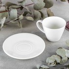 Чайная пара Wilmax, 2 предмета: чашка 180 мл, блюдце d=14 см, фарфор, белая - Фото 2