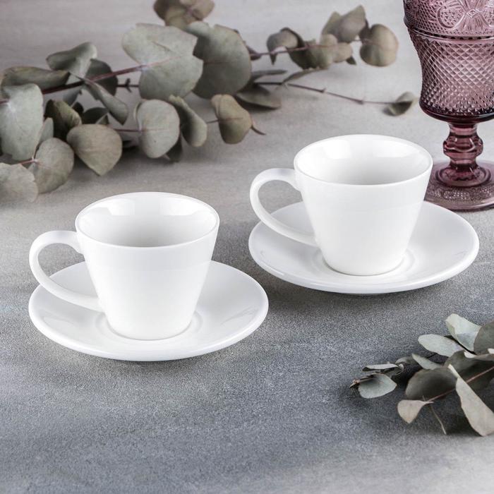 Набор чайный, 2 предмета: 2 чашки 180 мл, 2 блюдца - Фото 1