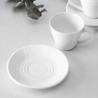 Набор фарфоровый чайный на 6 персон Wilmax, 12 предметов: 6 чашек 180 мл, 6 блюдец d=14 см, цвет белый - Фото 2