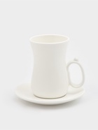 Кофейная пара Wilmax, 2 предмета: кружка 120 мл, блюдце d=10.2 см, фарфор, белая - Фото 1