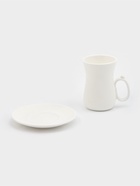 Кофейная пара Wilmax, 2 предмета: кружка 120 мл, блюдце d=10.2 см, фарфор, белая - Фото 2