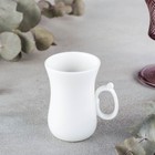 Кофейная пара Wilmax, 2 предмета: кружка 120 мл, блюдце d=10.2 см, фарфор, белая - Фото 3