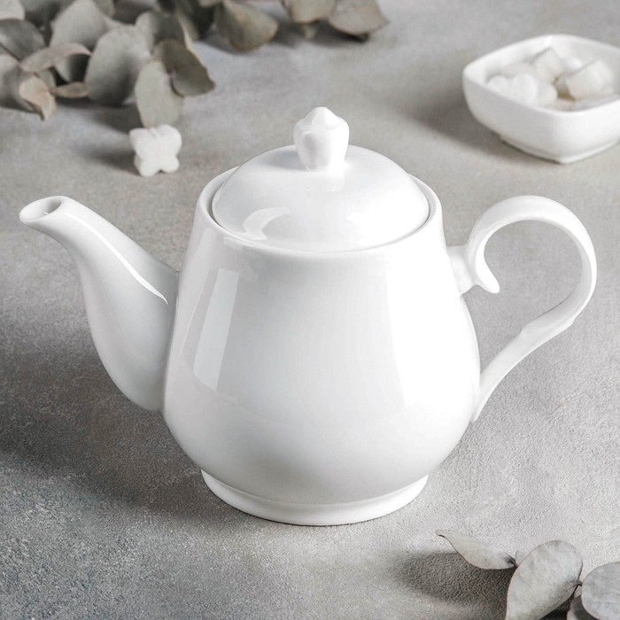 Чайник фарфоровый заварочный Wilmax, 850 мл, цвет белый - фото 1905386383