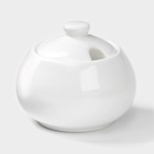 Сахарница с крышкой Wilmax, 210 мл, фарфор, белая - Фото 2