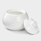 Сахарница с крышкой Wilmax, 210 мл, фарфор, белая - Фото 3