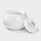 Сахарница с крышкой Wilmax, 210 мл, фарфор, белая - Фото 4