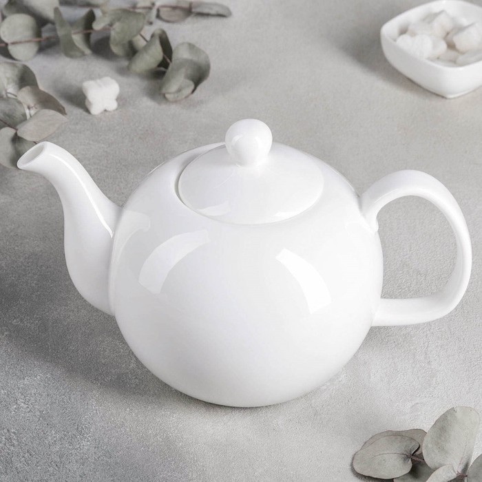Чайник фарфоровый заварочный Wilmax Olivia «Классика», 1,35 л, цвет белый - фото 1905386402